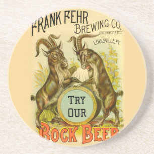 Dessous De Verre En Grès Chèvres Bock Bière Publicité