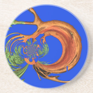Dessous De Verre En Grès Chic Round Hakuna Matata Navy Blue collection
