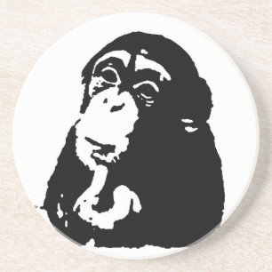 Dessous De Verre En Grès Chimpanzé Pop Art Thinking