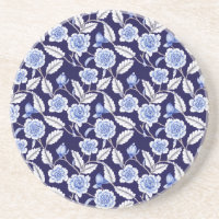 Chinoiserie Delft Blue Floral Porcelaine Motif