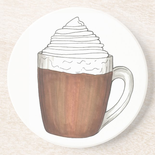 Dessous De Verre En Grès Chocolat chaud cacao Chaud Vacances d'hiver Boisso (Devant)