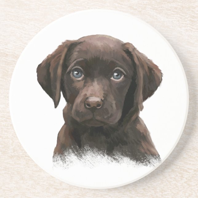 Dessous De Verre En Grès Chocolat Labrador Retriever Brown (Devant)
