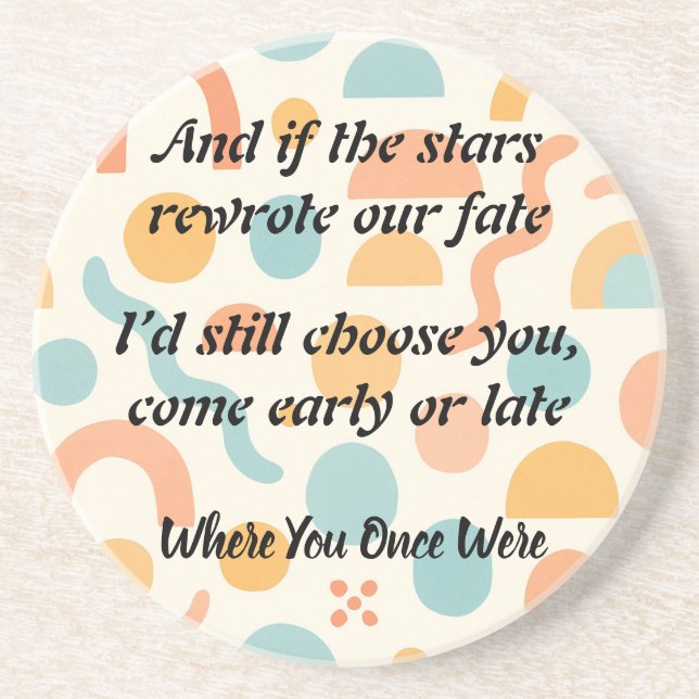 Dessous De Verre En Grès Chosen Again and Always (Devant)