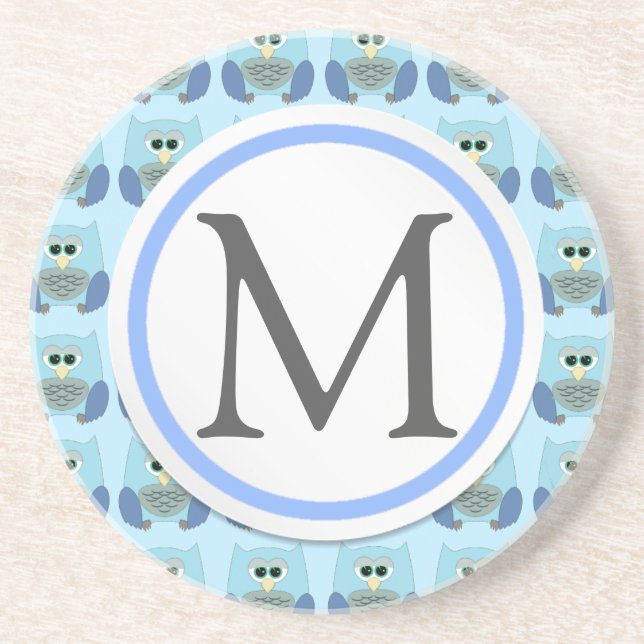 Dessous De Verre En Grès Chouettes (Devant)