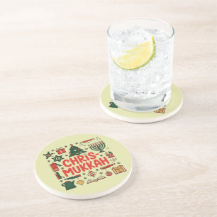 Dessous De Verre En Grès Chrismukkah Hanoukka Noël Juif Religieux