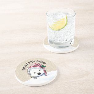 Dessous De Verre En Grès Christmas Westie