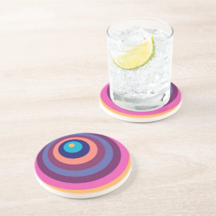 Dessous De Verre En Grès Chromful Funky Stripes Modern Geometric