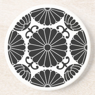 Dessous De Verre En Grès chrysanthème Kan-in