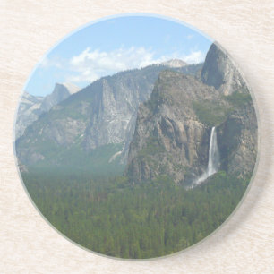 Dessous De Verre En Grès Chute de Bridalveil et Half Dome à Yosemite