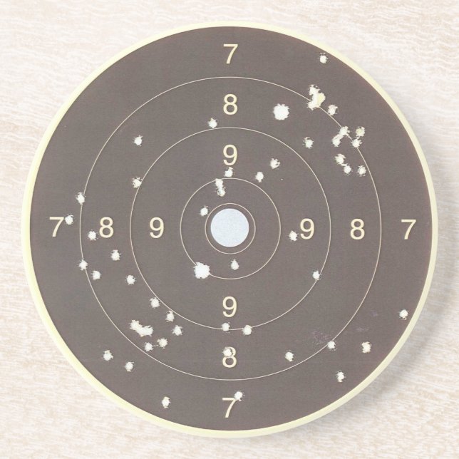 Dessous De Verre En Grès Cible de la plage de tir (Devant)