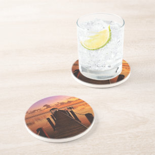 Dessous De Verre En Grès Ciel de coucher du soleil