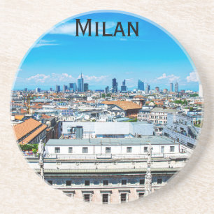 Dessous De Verre En Grès Ciel Milan en Italie