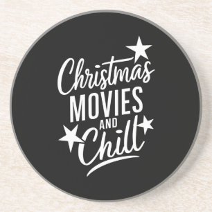 Dessous De Verre En Grès Cinéma De Noël Et Cadeau De Famille De Fête