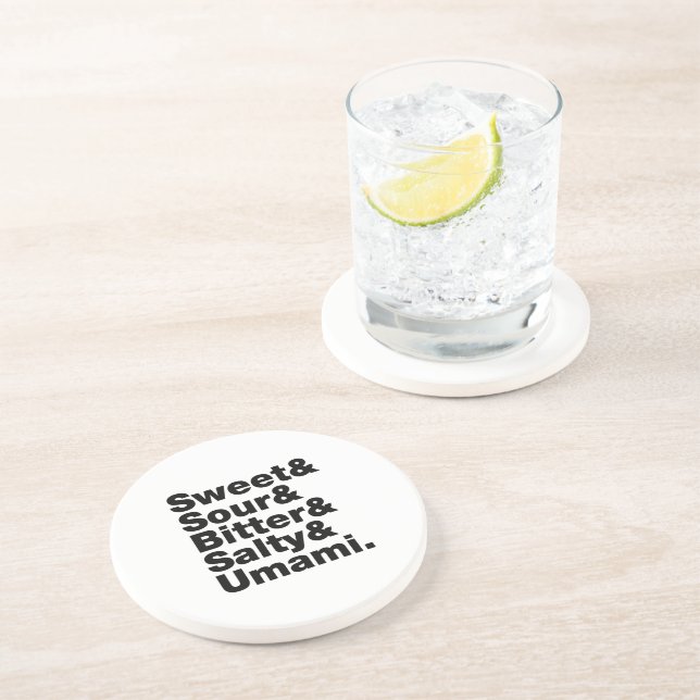Dessous De Verre En Grès Cinq saveurs de base (Côté)