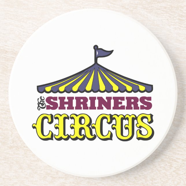 Dessous De Verre En Grès Cirque de Shriners (Devant)