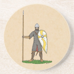 Dessous De Verre En Grès Cirque médiévale Norman Knight 1066