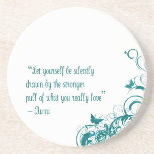 Dessous De Verre En Grès Citation d'amour de Rumi