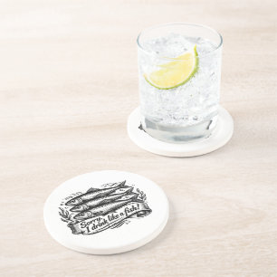 Dessous De Verre En Grès Citation de joli poisson sardine