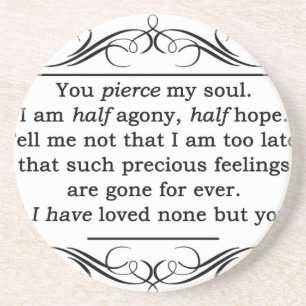 Dessous De Verre En Grès Citation de persuasion de Jane Austen
