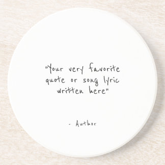Dessous De Verre En Grès Citation personnalisée - créez votre propre blanc