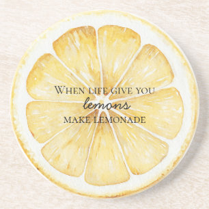 Dessous De Verre En Grès Citation White Life Vous Donne Des Citrons
