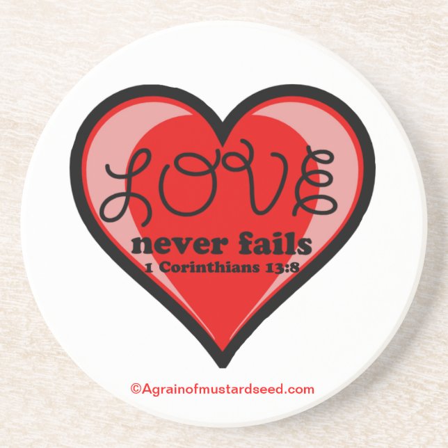 Dessous De Verre En Grès Citations chrétiennes inspirantes (Devant)