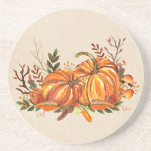 Dessous De Verre En Grès Citrouille d'automne