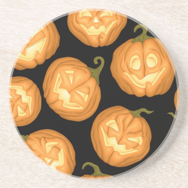 Dessous De Verre En Grès Citrouilles d'Halloween (Devant)