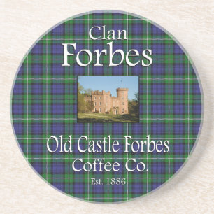 Dessous De Verre En Grès Clan Forbes Old Castle Forbes Coffee Co. Coaster