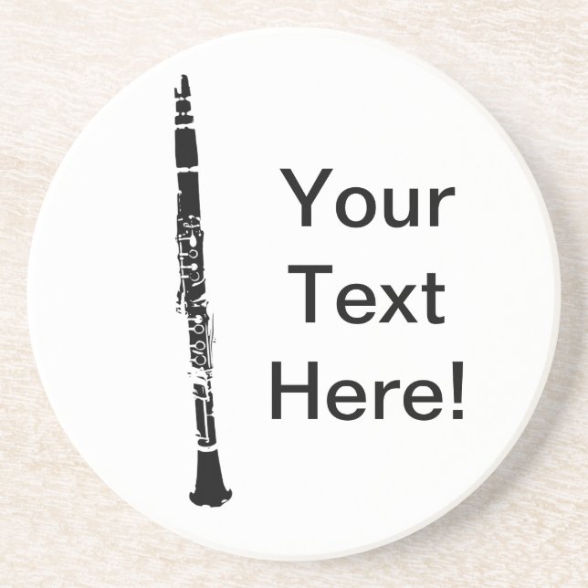 Dessous De Verre En Grès Clarinet personnalisé (Devant)