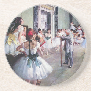 Dessous De Verre En Grès Classe de danse par Edgar Degas, Ballet Art Vintag