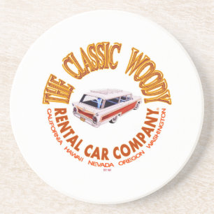 Dessous De Verre En Grès Classic Woody Rental Car Company