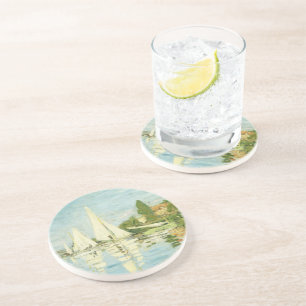 Dessous De Verre En Grès Claude Monet. Régates à Argenteuil