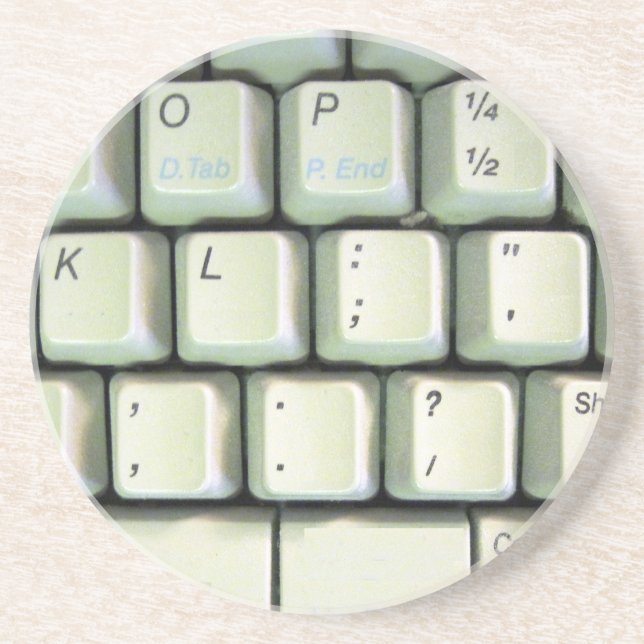 Dessous De Verre En Grès Clavier de machine à écrire (Devant)
