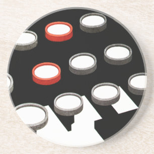 Dessous De Verre En Grès Clavier de machine à écrire ancienne de style rétr