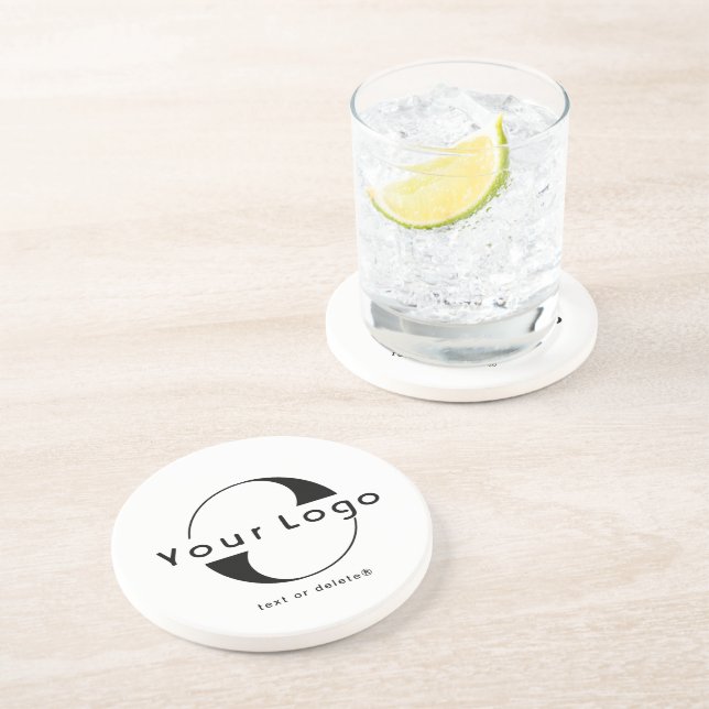 Dessous De Verre En Grès Clean Company Logo Business Round Sandstone Coaste (Côté)