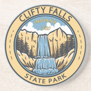 Dessous De Verre En Grès Clifty Falls State Park Indiana Badge