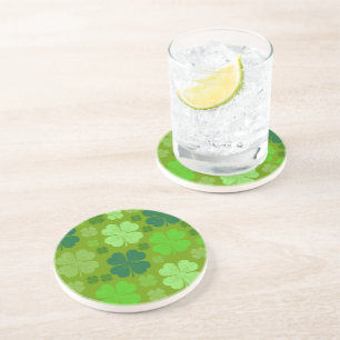 Dessous De Verre En Grès Clovers verts, Lucky Clovers, Saint Patrick's Day