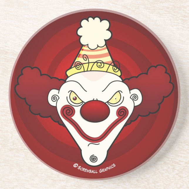 Dessous De Verre En Grès Clown ! Dessous-de-verres (Devant)