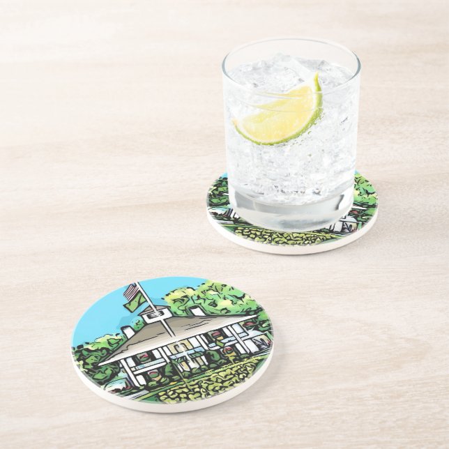 Dessous De Verre En Grès Clubhouse Whimsy (Côté)