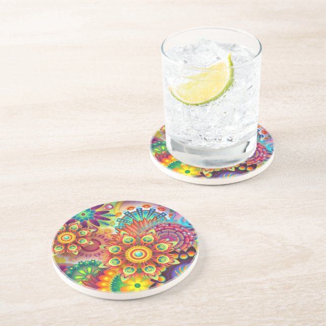 Dessous De Verre En Grès Coaster en grès (Côté)