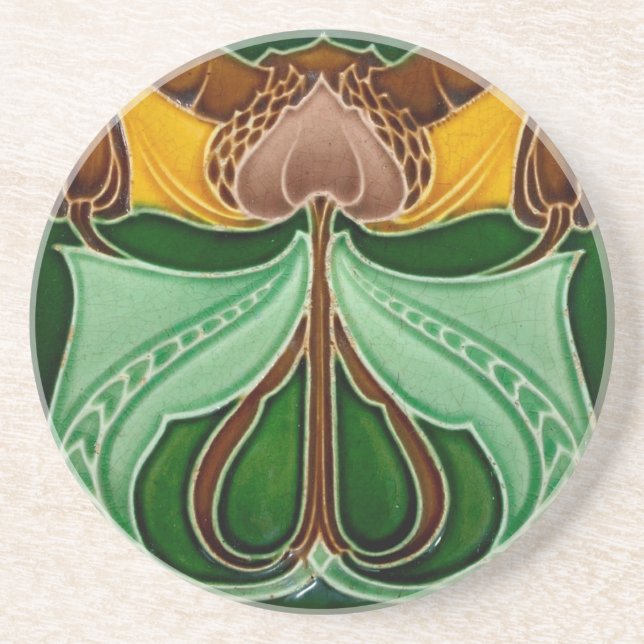Dessous De Verre En Grès coaster Sand stone Coaster Art Nouveau (Devant)