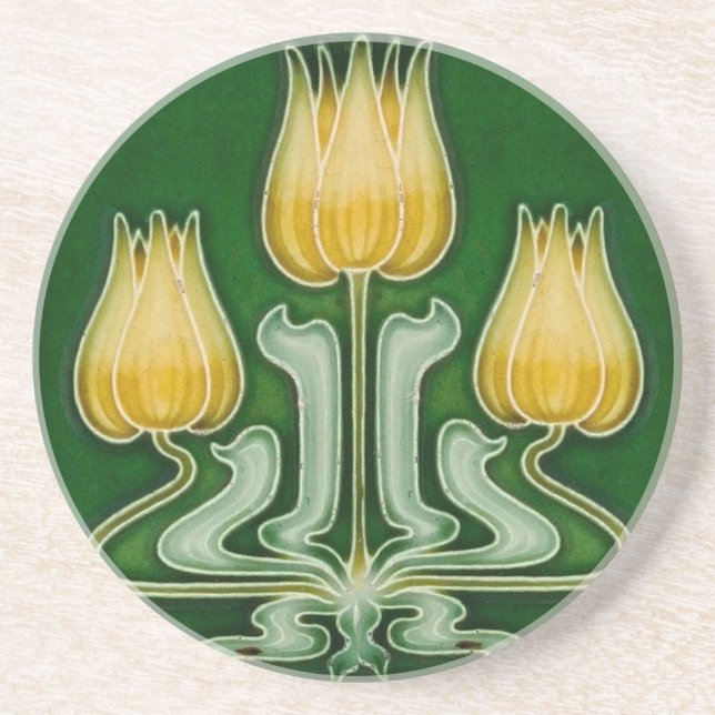 Dessous De Verre En Grès coaster Sand stone Coaster Art Nouveau (Devant)