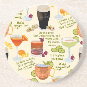 Dessous De Verre En Grès Cocktails et conversation