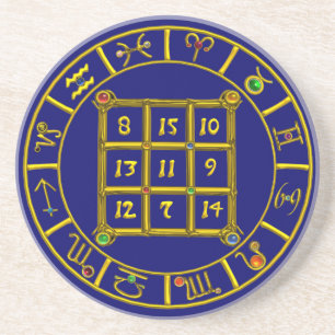 Dessous De Verre En Grès CODE ASTRAL, bleu