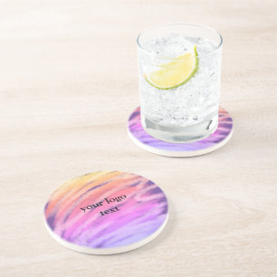 Dessous De Verre En Grès Code QR personnalisé simple ajoutez votre nom logo