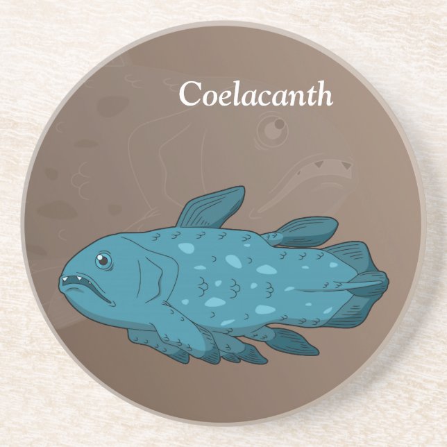 Dessous De Verre En Grès Coelacanthe les fossiles vivants (Devant)