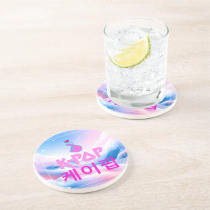 Dessous De Verre En Grès Coeur de doigt K-Pop : Montrez votre amour