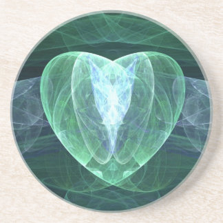 Dessous De Verre En Grès Coeur de jade