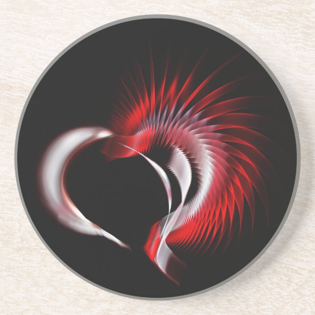 Dessous De Verre En Grès Coeur métallique (Devant)